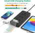 Universal Power Strip with 6 Outlets, 4 USB, 2 USB C Ports, 3.1A Fast Charge, Flat Plug Extension Cord for Home Office