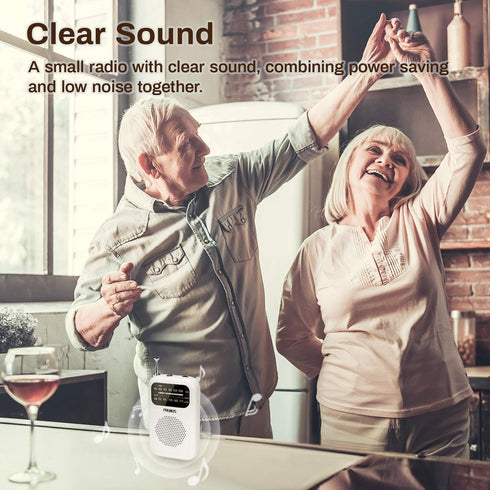 PRUNUS J-777 Pocket Radios - Portable AM FM Small Personal Radio with Best Reception, 2 AAA Battery Operated