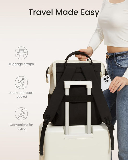 Backpack 15.6 Inch Backpacks Daypack LOVEVOOK Laptop for Women, Work Business Purse With Large Capacity, Waterproof