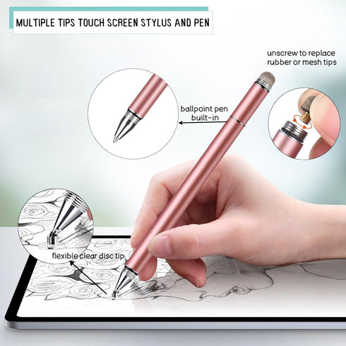 Penyeah Sparkling Diamond Stylus Pen, Multi-Tips Capacitive Stylist for Touch Screen Cellphones/Tablets,Retirement