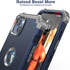 IDweel iPhone 13/14 Case, Blue - Hybrid Shockproof Hard PC & Soft Silicone, Full Body Protection with Screen Protector.