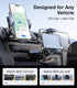 VICSEED Military-Grade Sturdy Car Phone Holder Mount, Anti-Shake Metal CD Slot & Air Vent, Fits iPhone 15 14, Samsung