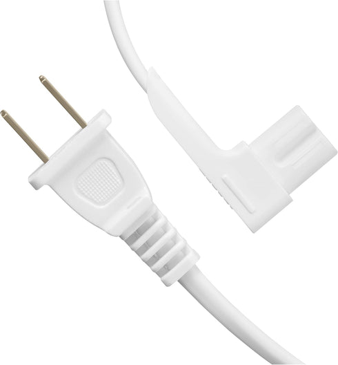 19.5in Power Cord 2-Pack for Sonos One, One SL, Play-1 Speakers - Short White Power Plug Cable