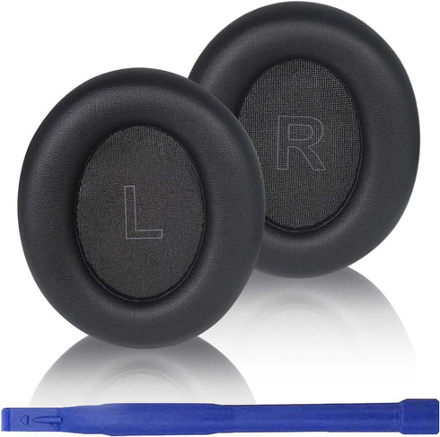 Adhiper Q30 Ear Pads for Anker Soundcore Life Q30 & Q35 Headphones, Soft Memory Foam & Protein Leather (Black)