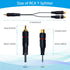 Dirvcp 1 2 RCA Audio Splitter Male to Female with Gold-Plated Connectors for Lossless Sound - Home Theater & Subwoofer