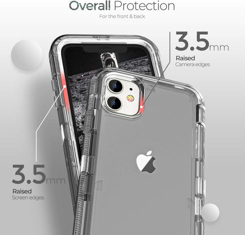 Shop ORIbox Heavy Duty Shockproof Clear Case for iPhone 11 - Anti-Fall Protection, Durable Design.