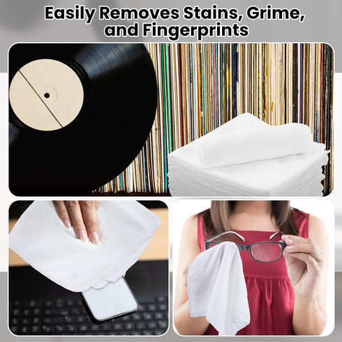 8 Pack 12" 12" Honeydak Microfiber Record Cleaning Cloth, x Reuseable Anti Static Towels for Glasses, TV Screen
