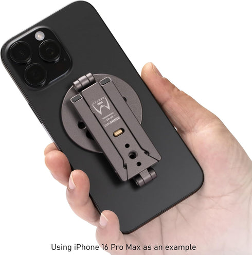 SHINEWEE 20 N52 1/4" 12-17 Ultra-Compact Magnetic Tripod for iPhone | Foldable Hook Design, Magnets, Cold Shoe & Screw