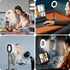 Mionondi Desk Ring Light with Telescopic Stand, Travel Desktop Hola Light for Phone Selfie Laptop Zoom Video Calls