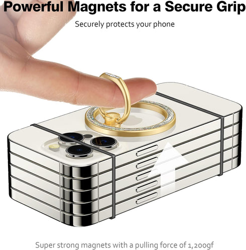 Allengel Magnetic Phone Ring Grip Holder, Compatible with MagSafe for iPhone 15/14 Pro Max and 12 Series