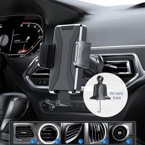 Car Phone Mount, Adjustable 360° Rotation Air Vent Cellphone Holder, Hands-Free Phone Cradle Compatible with iPhone 14