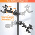 Double Clamp Mount Bracket with 360° Ballhead Magic Arm, Super Clamp for Umbrella, Tripod, and Light Stand
