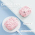 Flower Engraved Soft Silicone Case for Airpods 3rd Generation, Cute Case with Cleaner Kit & Keychain, Pink