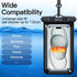 JETech Waterproof Phone Pouch, Water Proof Case for iPhone 15 14 13 12 Pro Max Plus, for Samsung Galaxy S24 S23 Ultra and Others up to 7.2 Inch, IPX8 Dry Bag with Lanyard, 2 Pack (Black+Black)