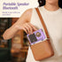 heetipuk Purple Retro Bluetooth Speaker, Versatile Decor Beauty Meets Function, Cute Speaker with Crystal Clear Sound