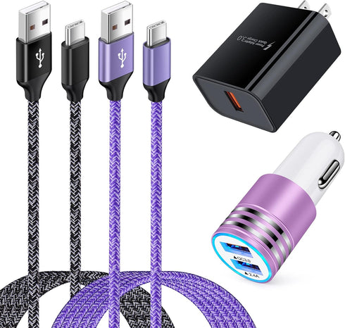 USB Type C Fast Charging Charger for Samsung Galaxy A55 A35 A25 A54 A15 A05S, USB C Car Plug Wall Charger Block