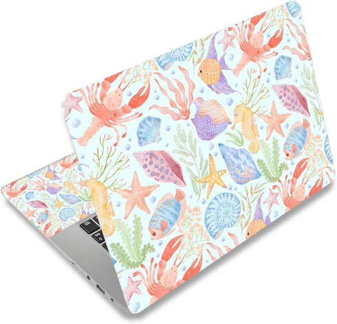 icolor Laptop Skin Sticker Decal - Personalized Universal Notebook Vinyl Skin Stickers Cover Art for 12-15.6 inch