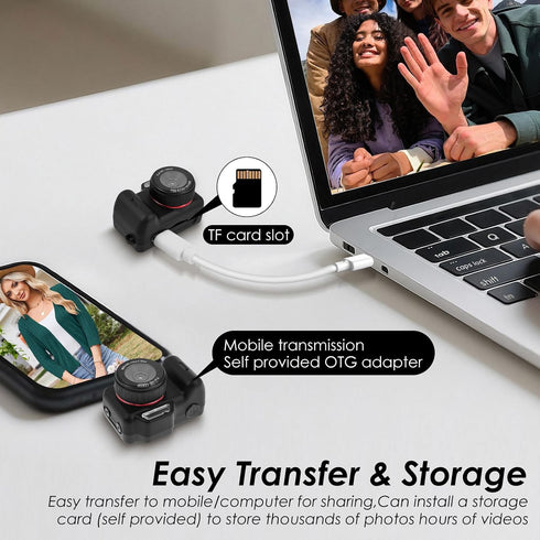Fizocosisto 1080P Mini Camera Video, Mini Keychain Digital Camera Pocket Size,Recorder with Long Battery Life