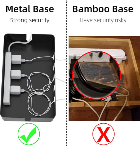 Metal Charging Station for Multiple Devices, New Upgrade Wood Charging Station for Phone, Tablet, Smart Watch Holder,