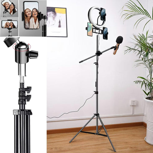 Tengsun 63 360 1/4" Tripod Stand Holder Lightweight Tripod with Ball Head Remote ThreadExtendable Cell Phone and Camera