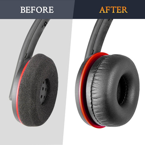SOULWIT 50mm Ear Pads Cushions Replacement for Plantronics Blackwire C210/C220/C610/C620, Earpads for Poly EncorePro