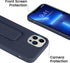 LAUDTEC Silicone Kickstand Case for iPhone 13 Pro, Vertical and Horizontal Stand with Hand Strap (Blue)
