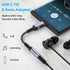 USB C to 3.5mm Audio Headphones Adapter for Samsung Galaxy S24 S23 Ultra S22 Plus S21 S20, Type C to Aux Dongle for