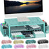 gianotter Monitor Stand with Drawer and Pen Holder, 2-Tier Blue Desk Accessories, Ideal for Office Supplies