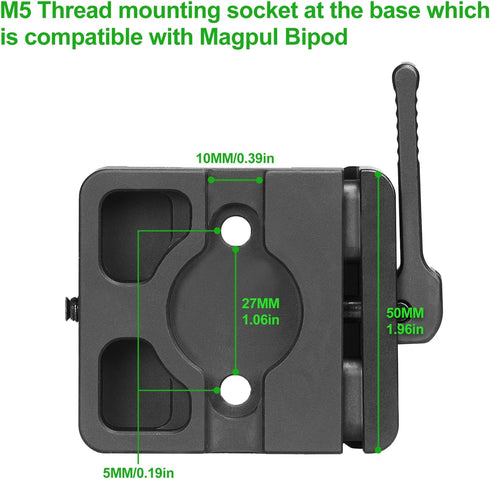 FANAUE ARCA-Swiss Bipod Adapter, ARCA-Swiss Quick Release, Arca Tripod Mount for Fanaue Tripod Heads