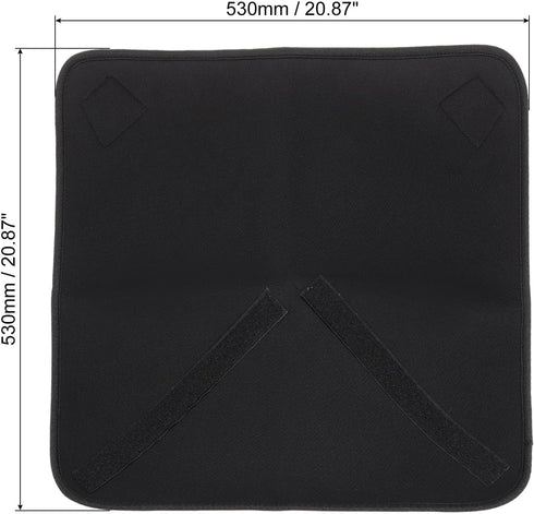 PATIKIL Camera Protective Wrap, 21"x21" Lens Wrap Cloth with Thick Protective Neoprene, Lens Pouch Bag with Hook and Loop for Lens, SLR, Black Purple