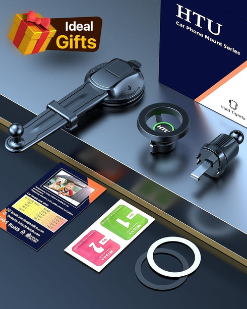 2025 Newest & Strongest for MagSafe Car Mount with Stabilizer?Patent & Safety Certs? 5-in-1 Bendable Rotatable Magnetic