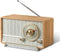 YOWGUIF AM FM Radio Classic Retro Wood Table Radio with Bluetooth Speakers for Home and Office