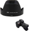 JJC HB-N106 Dedicated Reversible Lens Hood Shade for Nikon AF-P DX 18-55mm f/3.5-5.6G VR, D3500 D3400 D5600 D7500 Camera