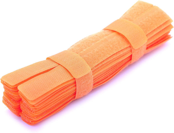 Pasow 50pcs Reusable Cable Ties, 7 Inch Fastening Wire Organizer (Orange)