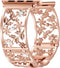 Floral Band Compatible with Apple Watch, Bling Crystal Bracelet, 42mm 44mm 45mm 46mm 49mm, Cute Women Wristband