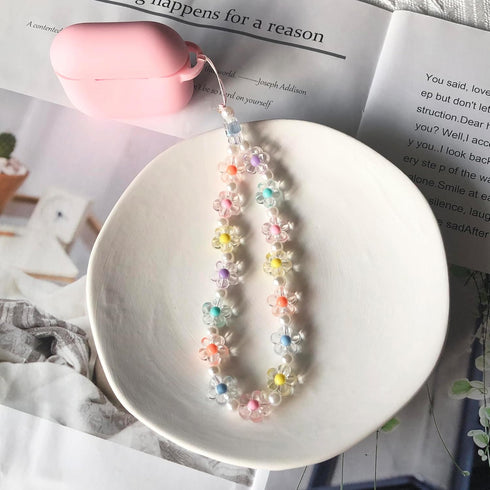 Beaded Mobile Phone Lanyard Wrist Strap, Y2K Cute Phone Charms for Women, Anti-Lost Chains