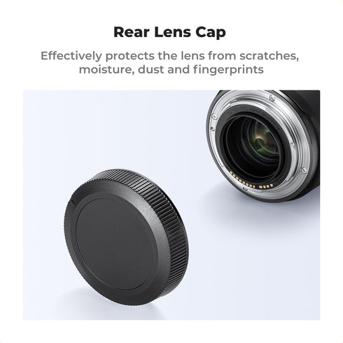 K&F Concept RF Mount Rear Lens Cap & Body Cap Cover Kit for Canon EOS R Series