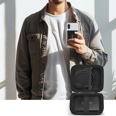 Case Compatible with Clutch - Pro Portable Charger for iPhone, Travel Holder Storage for Battery Pack, USB Charging
