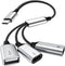TiMOVO USB C Splitter Adapter Y Cable, USB-C Male to 2 USB-C Female & 1 USB-A Female Ports Converter for Steam Deck,
