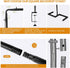 8.2FT 2 Square Wedding Arch,Metal Arch Backdrop Stand Heavy Duty Adjustable,Extra Clamp Change Over The Table Rod