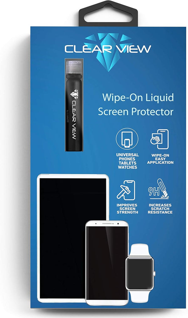 ClearView Liquid Glass Screen Protector, Covers up to 4 Devices, Nano Protection for Smartphones, Tablets, Watches