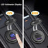 Qidoe USB C Car Charger Socket, 12V/24V Dual USB Outlet with LED Voltmeter & ON/Off Switch for Car, Boat, Truck