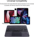 Ultra Slim Bluetooth Keyboard with Touchpad - Rechargeable Portable Wireless Keyboard for iPad, iPhone, Samsung, Android