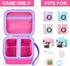 PAIYULE Kid Camera Case Compatible with Instant Camera, Storage Holder Bag for Kids Digital Video Cameras (Bright Pink)