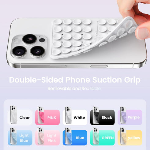 Klearlook Maximized Clarity! Klearlook Silicone Suction Cup Phone Case Mount Double Sided, Silicon Sticky Phone Grip