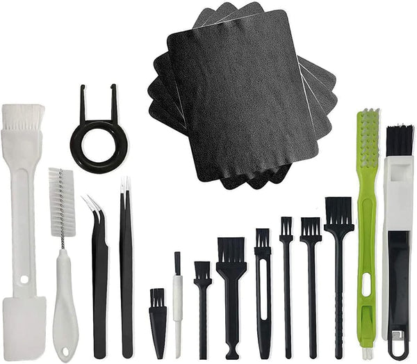 Keyboard Cleaner Brush - 19PCS Anti-Static Computer Cleaning Kit with Tweezers, Portable Dusty Brush for Home