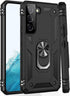 IKAZZ Galaxy S22 Case, Military Grade Shockproof Heavy Duty Protective Phone Case with Magnetic Kickstand - Black