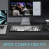 Keyboard Mouse Set, Dual Mode Bluetooth Combo with Vintage Round Keycaps for Gaming