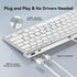 TECKNET Set USB Wired Keyboard and Mouse for Mac, Dual Interface(Type-C and USB A), Ergonomic Slim Keyboard Compatible