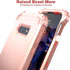 IDweel for Galaxy S10E Case with Tempered Glass Screen Protector - Hybrid 3 in 1 Shockproof Heavy Duty Protection, Rose